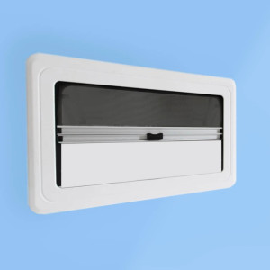 Internal Frame with Blind & Flyscreen - 500mm W x 350mm H - Suits MobiCool CHAL Alloy-Frame Windows