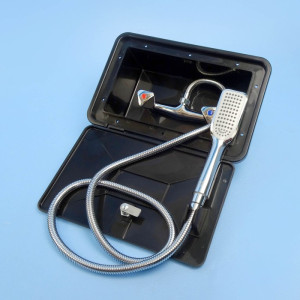 RV Flomaster Recessed External Shower Set - Black