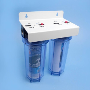 RV Flomaster Twin Water Filter Kit - 5 Micron / 5000L - Carbon & Sediment Filters