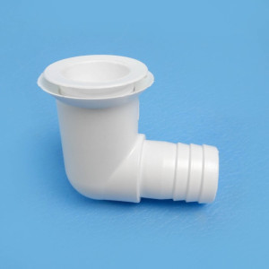 Right-Angle Waste Outlet - 25mm Outlet - Suits 35mm Sink Holes