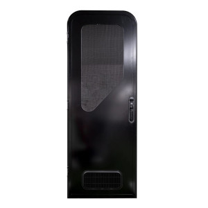 Aussie Traveller DCE Caravan Door - 2 Radius Corners - 1750 x 622mm - Left-Hand Hinge - Black