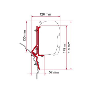 Fiamma F45 Awning Mounting Bracket Kit - Suits VW T4 Vans