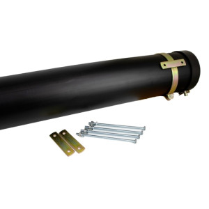 Supex Pole Carrier with Mounting Brackets - 2200 x 150mm - Black