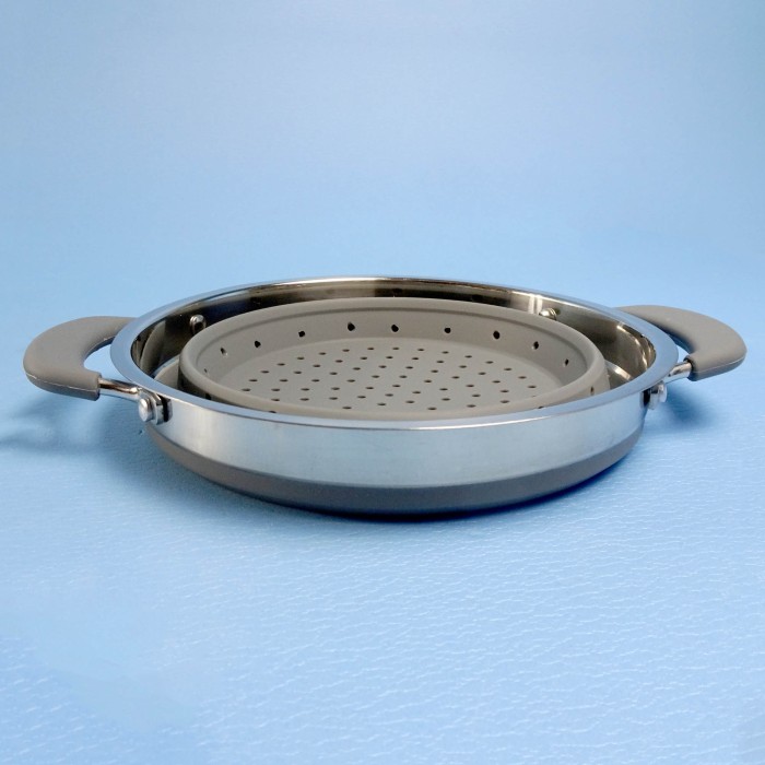 Double Handle Collapsible Colander, Grey CaravansPlus