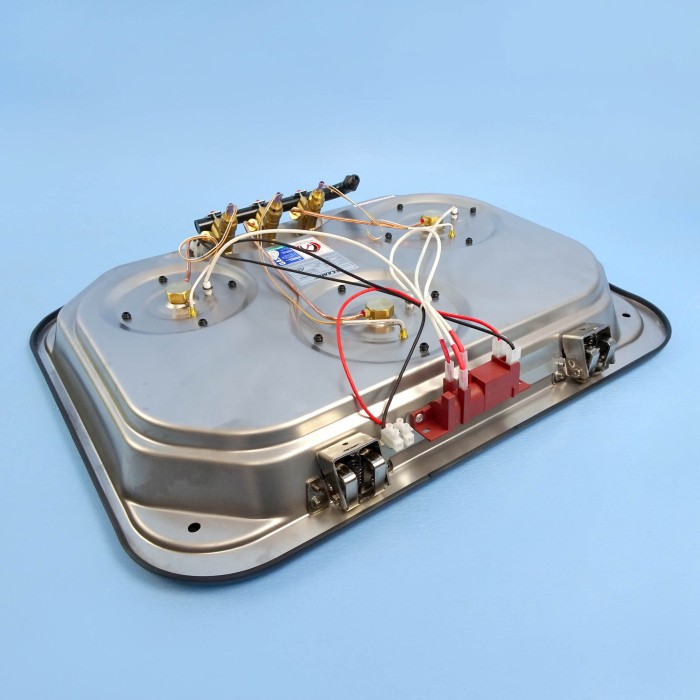 Camec 3 Burner Cooktop W Lid Cooktops & Stoves CaravansPlus