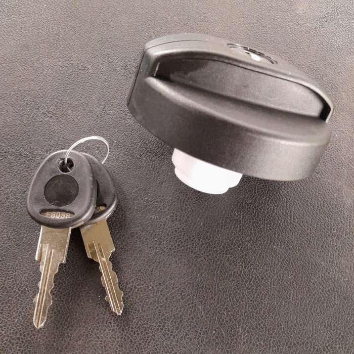 Black Lockable Water Tank Filler Cap With Keys ES2150 For Caravan / Motorhome