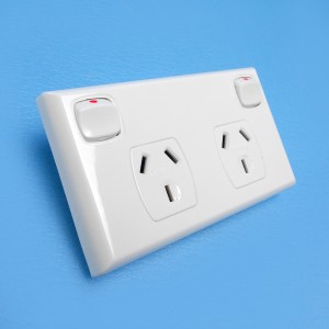 Transco POWERCLIP Double Power Point - Double Pole - White