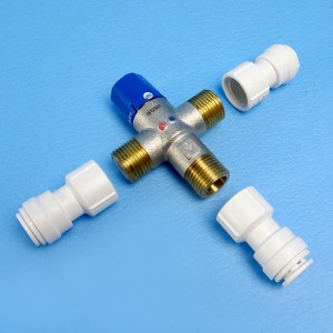 John Guest WaterMark Tempering Valve - 12mm Push-On / 1/2 inch BSP Couplers - 47°C