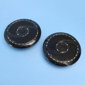 RV Media Waterproof LED Light & Speaker - 6 inch - 200W - Tweeters - Black - Pair
