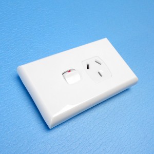 Transco POWERCLIP Single Power Point - Double Pole - White