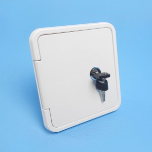 Flomaster Lockable Water Filler Hatch - White / 28mm Outlet / 1/2 inch Breather