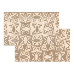 Affordable Camping Mats Recycled Polypropylene Annex Mat - Arches / Terracotta & Sand - 5 x 2.4m...