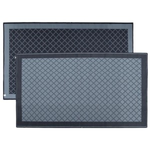 Affordable Camping Mats Recycled Polypropylene Annex Mat - Full Crisscross / Grey & Black - 4 x...