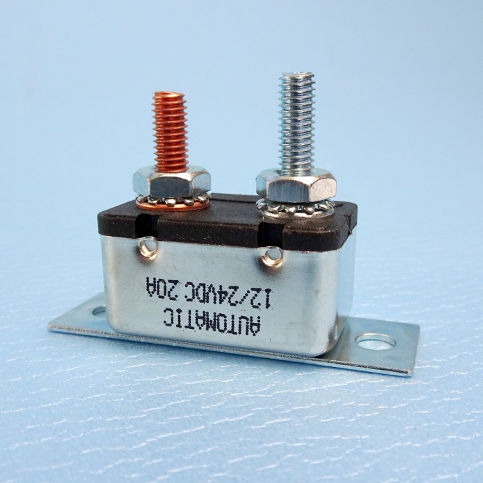 thumbnail image 2 of MAS DC Auto Reset Circuit Breaker – 20A, 12V, With Bracket, Made In Taiwan 2 of 5