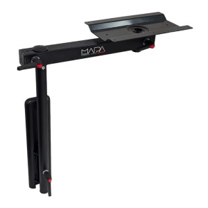 Nuova Mapa Onda Wall-Mounted Swivel Table Leg - Black / 535-720mm