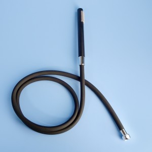 Barka Round Shower Head with Hose - Matte Black / 1.5m