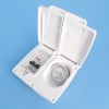 CMS C-Series AC Power Inlet with RCD Breaker - White / 15A Inlet / 16A RCD