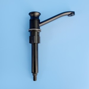 Camec Metal Manual Water Pump - Black / Fixed Spout / 12.5mm Barb - Suits 32mm Mounting Holes