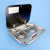Sphere Gas Cooktop - 2 Burner - Glass Lid - 480 x 370mm