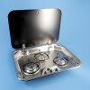 Sphere Gas Cooktop - 3 Burner - Glass Lid - 560 x 440mm