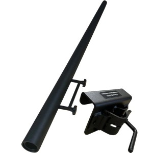BBQARM Telescopic Starlink RV Pole Kit with Drawbar Mount - Black / 1.5-2.6m