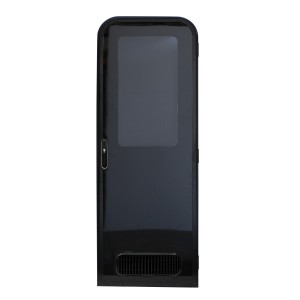 Camec Odyssey Aero Caravan Door - 2 Radius Corners - 1623 x 572mm - Right-Hand Hinge - Black - No...