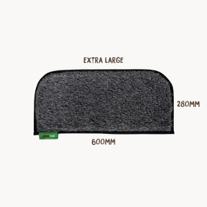 Muk Mat Synthetic Grass Extra Large Rounded Step Mat - 600 x 280mm - Dark Grey