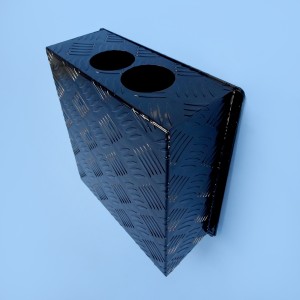 Fuel Tank Cover - Black Checker Plate - Suits 5L Born To Roam Diesel Fuel Tanks