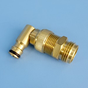 Brass Click-On Mains Water Inlet Elbow - 12mm Male Click-On x 3/4 inch Male NPT